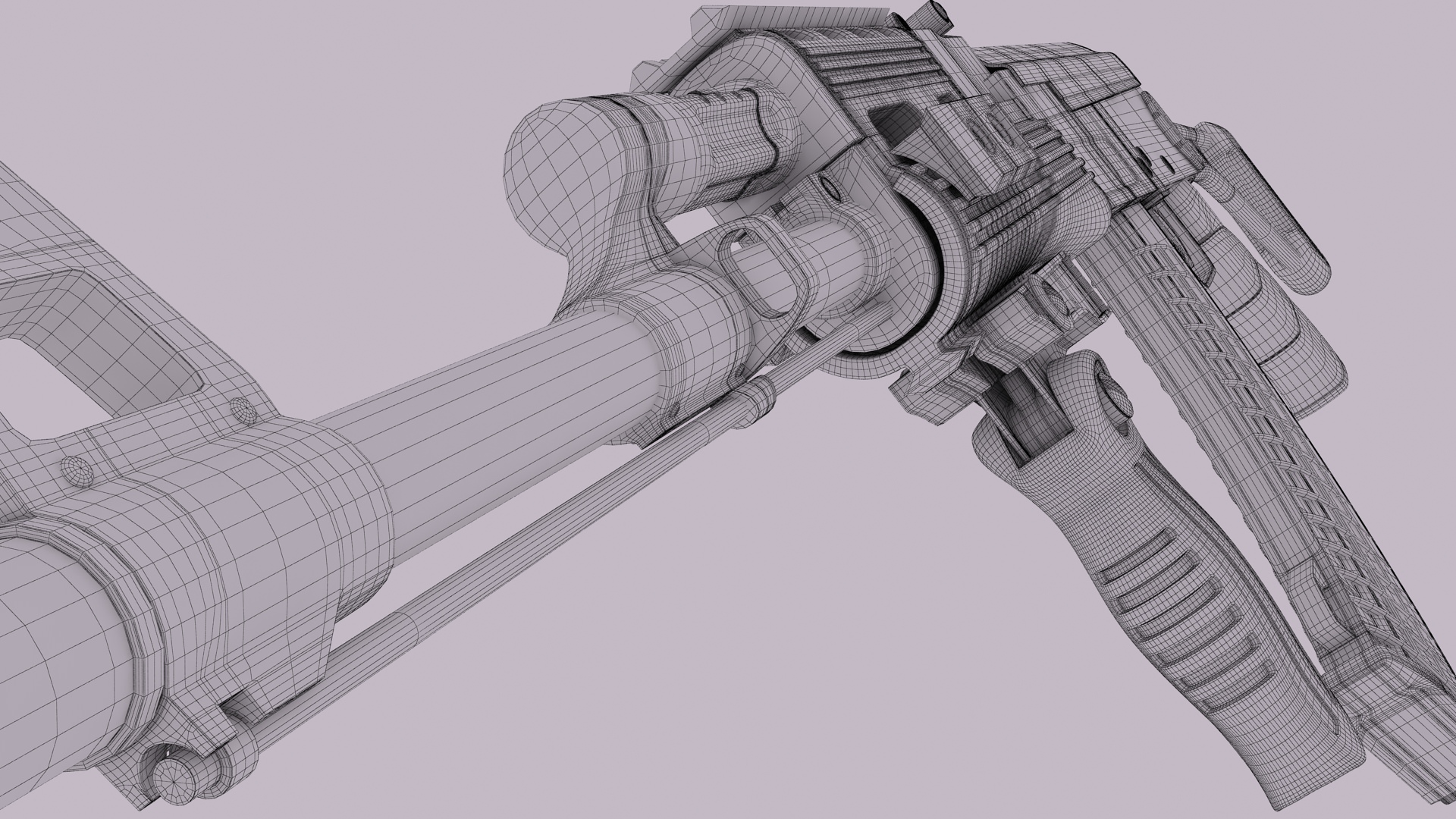 AK-47 Kalashnikov Tactical High Detailed 3D model_15