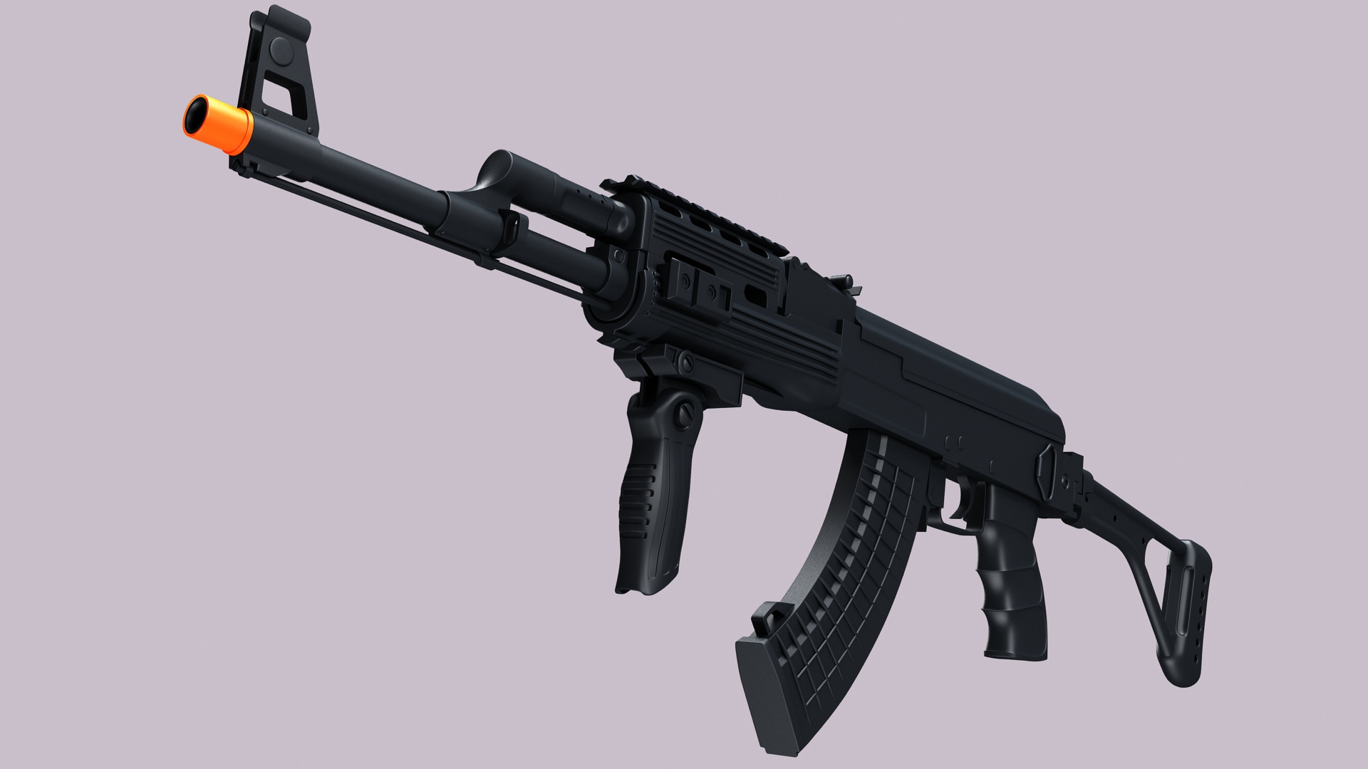 AK-47 Kalashnikov Tactical High Detailed 3D model_2