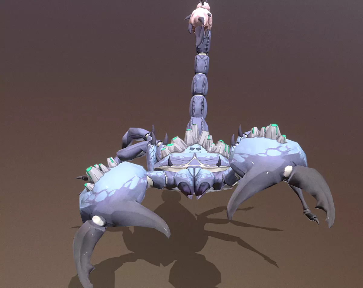 Cyborg Blue Scorpion Triple Attack fbx png 3D model_1