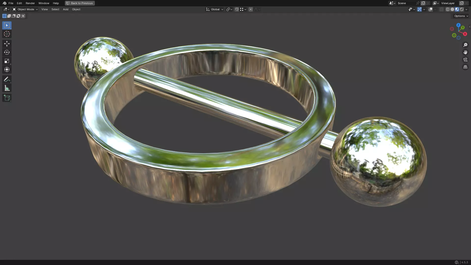 Nipple Piercing PBR 3D model_3