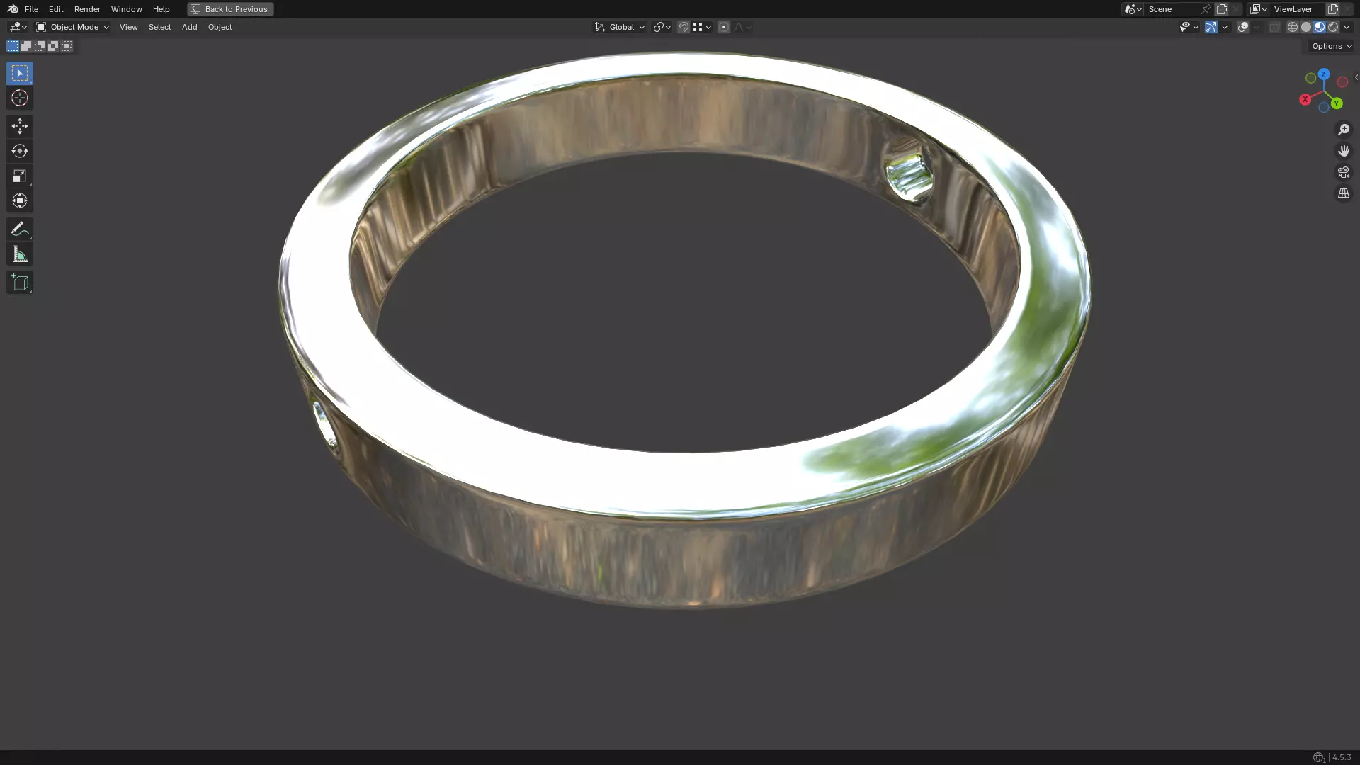 Nipple Piercing PBR 3D model_27