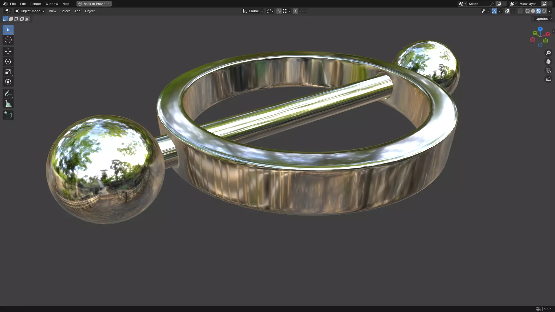 Nipple Piercing PBR 3D model_8
