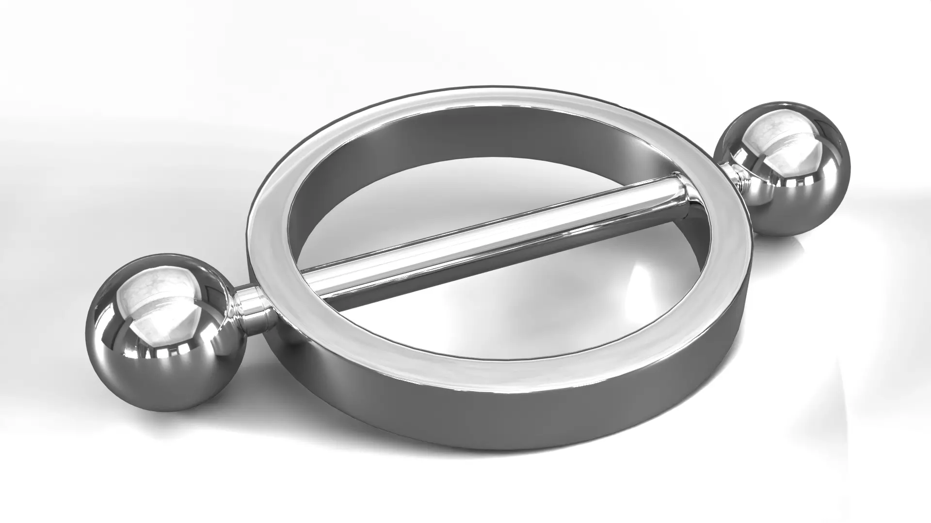 Nipple Piercing PBR 3D model_0