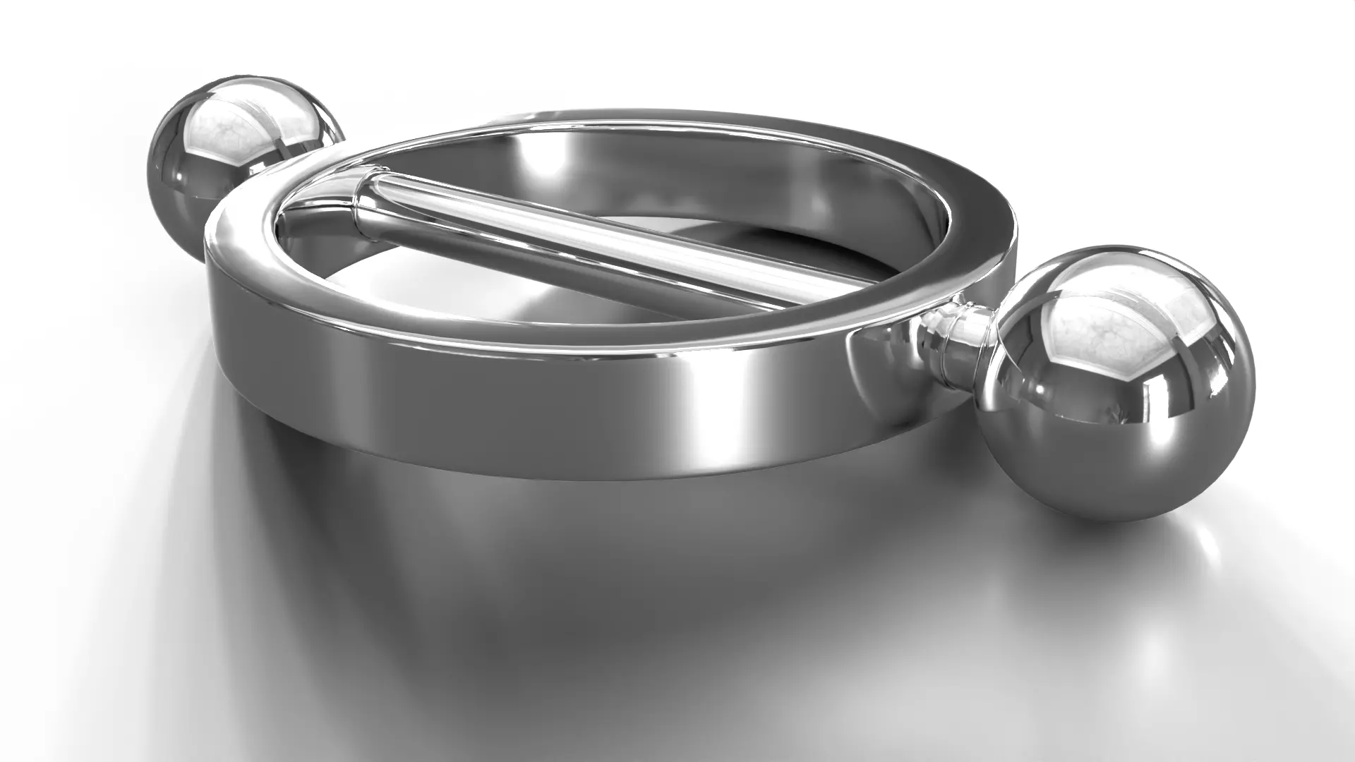 Nipple Piercing PBR 3D model_1