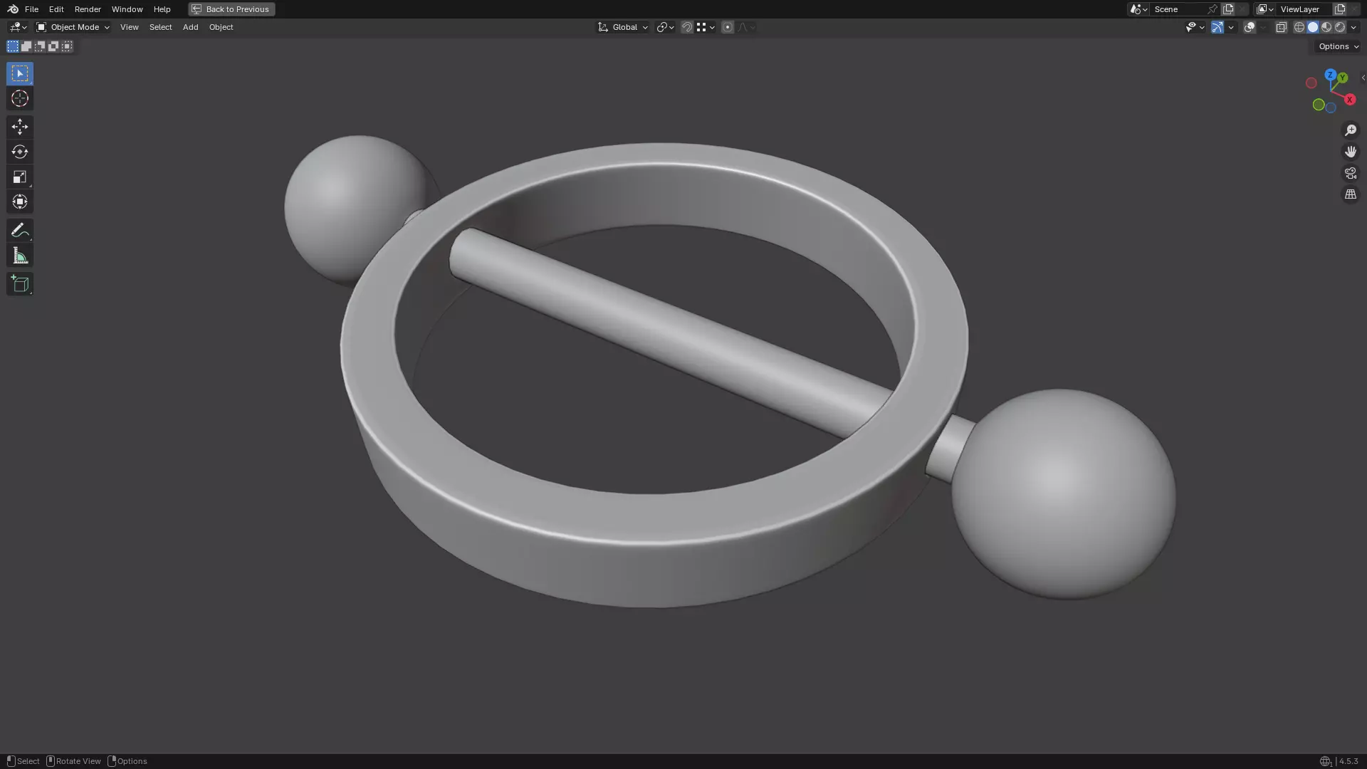 Nipple Piercing PBR 3D model_11
