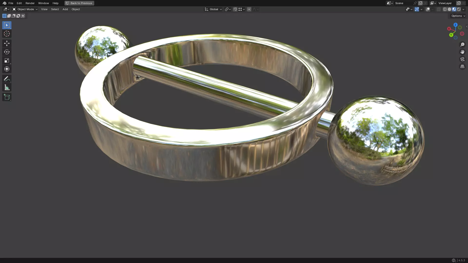 Nipple Piercing PBR 3D model_7