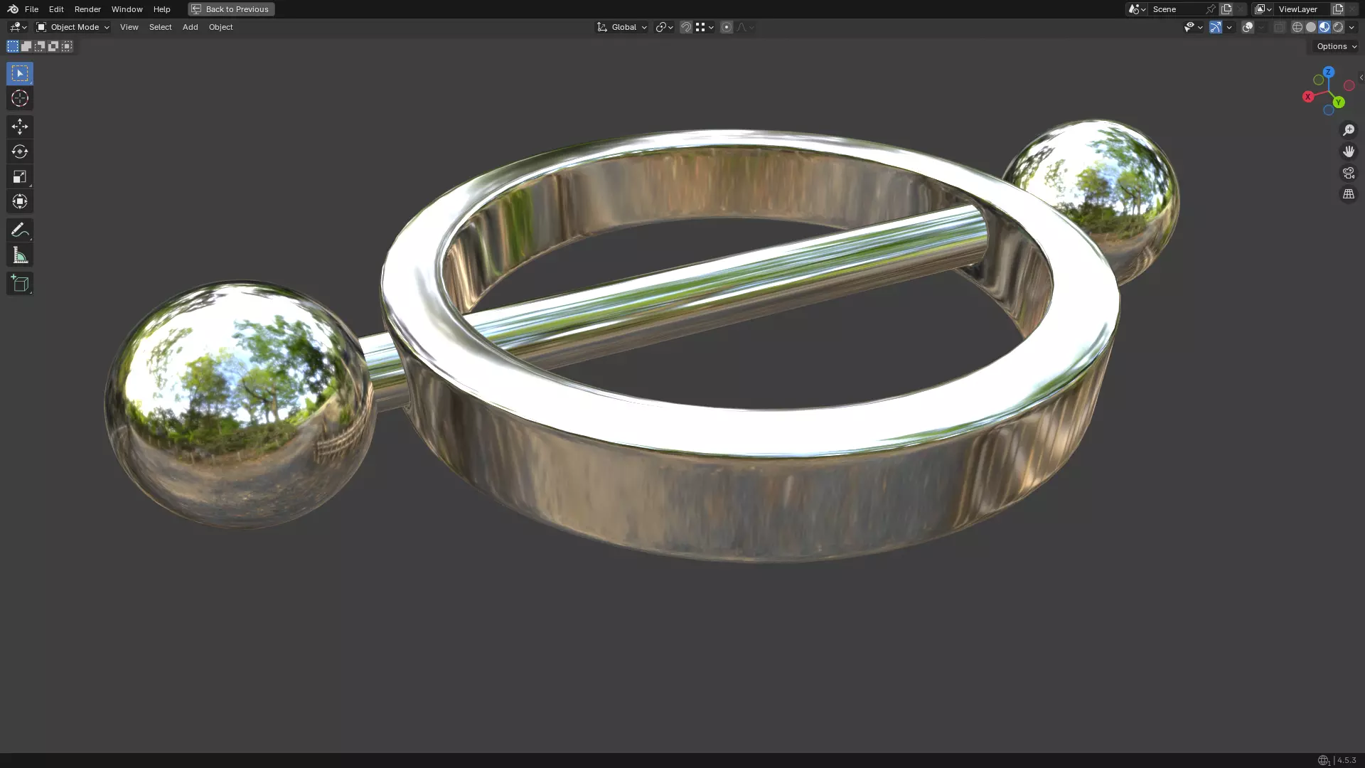 Nipple Piercing PBR 3D model_6