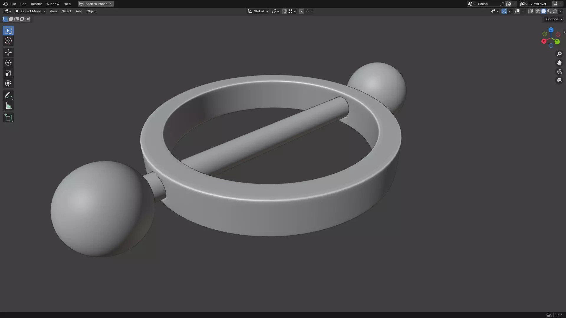 Nipple Piercing PBR 3D model_12