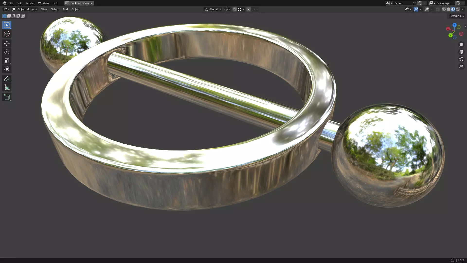 Nipple Piercing PBR 3D model_10