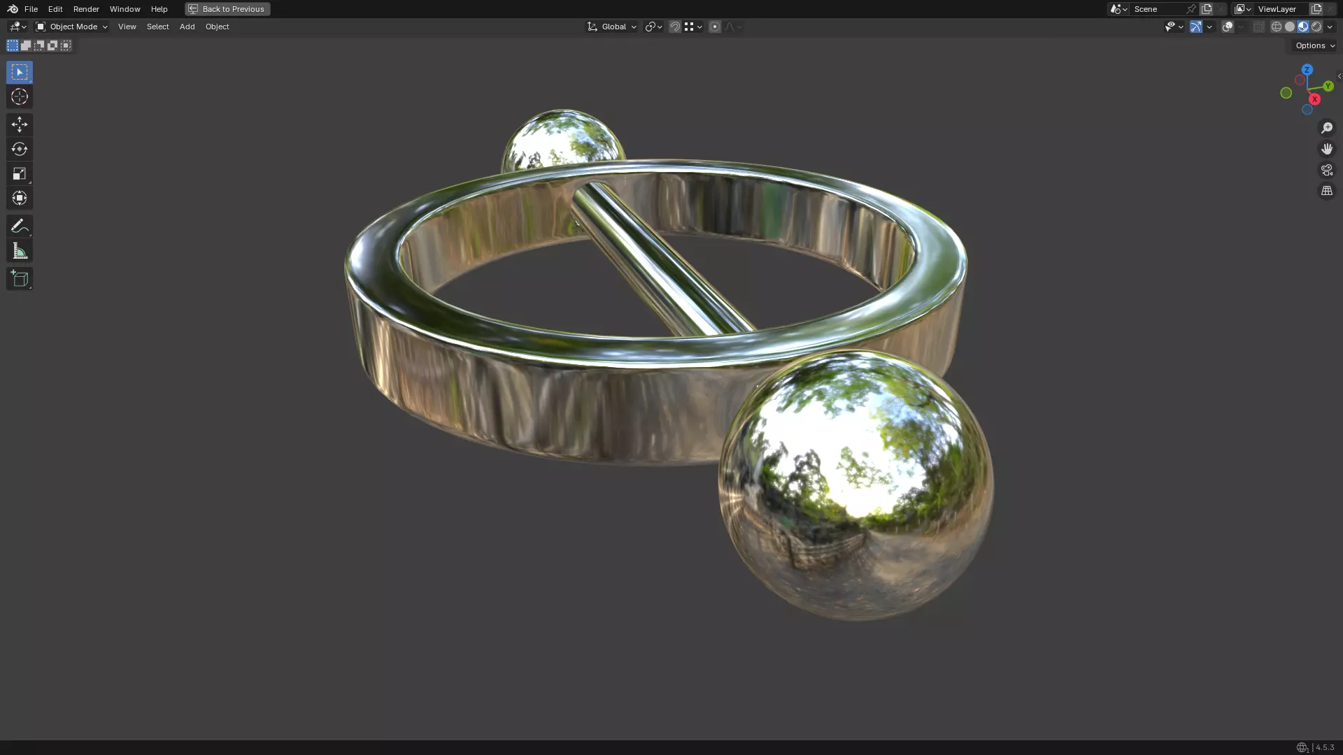 Nipple Piercing PBR 3D model_5