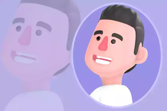 Stylized 3D Male Photographer Character - Cartoon Videographer