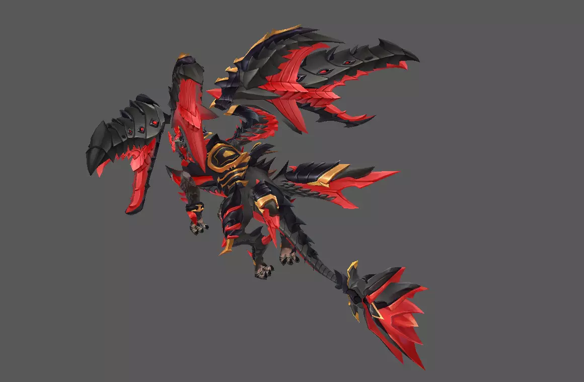 Mount - Flying Type 79 Low-poly 3D model_3