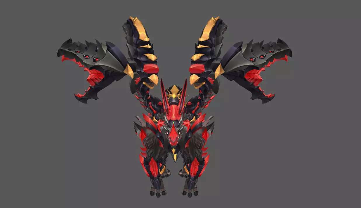 Mount - Flying Type 79 Low-poly 3D model_2