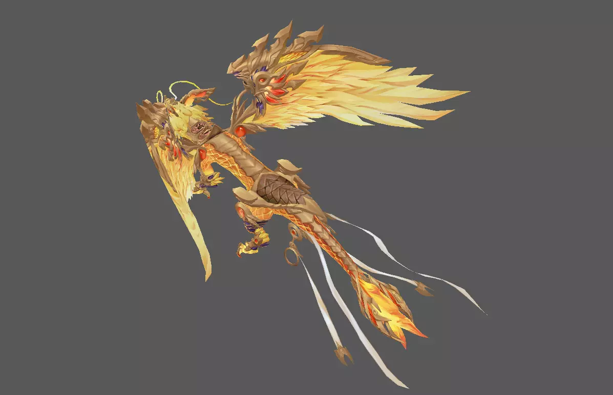 Mount - Flying Type 78 Low-poly 3D model_3