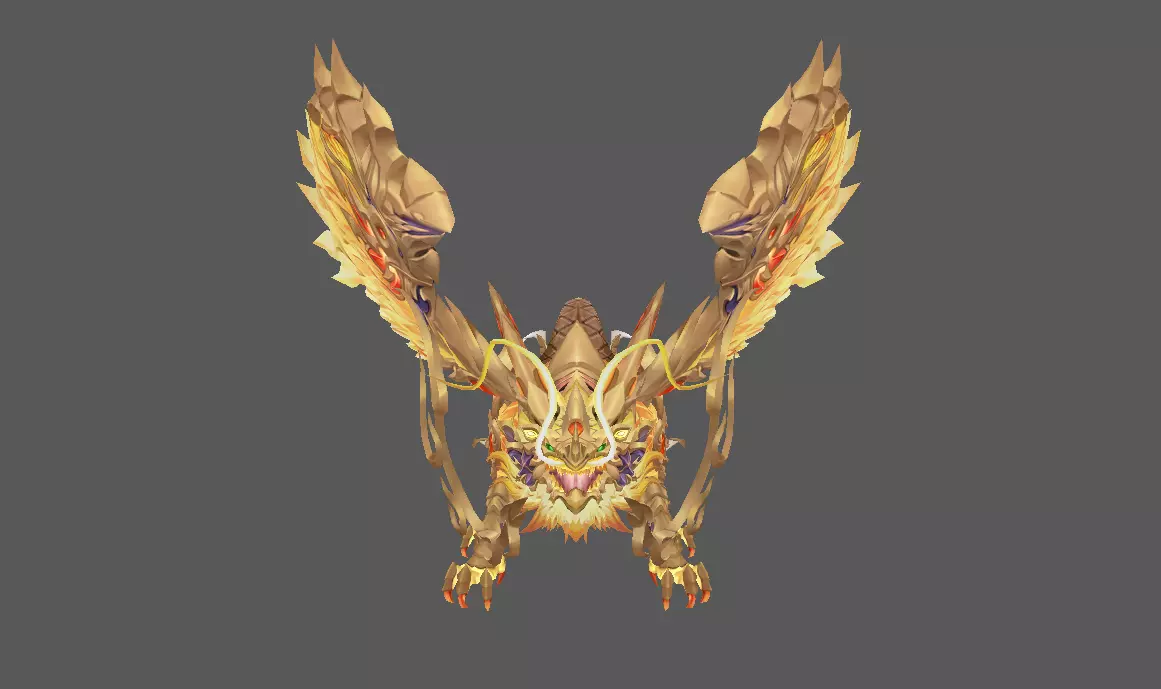 Mount - Flying Type 78 Low-poly 3D model_2