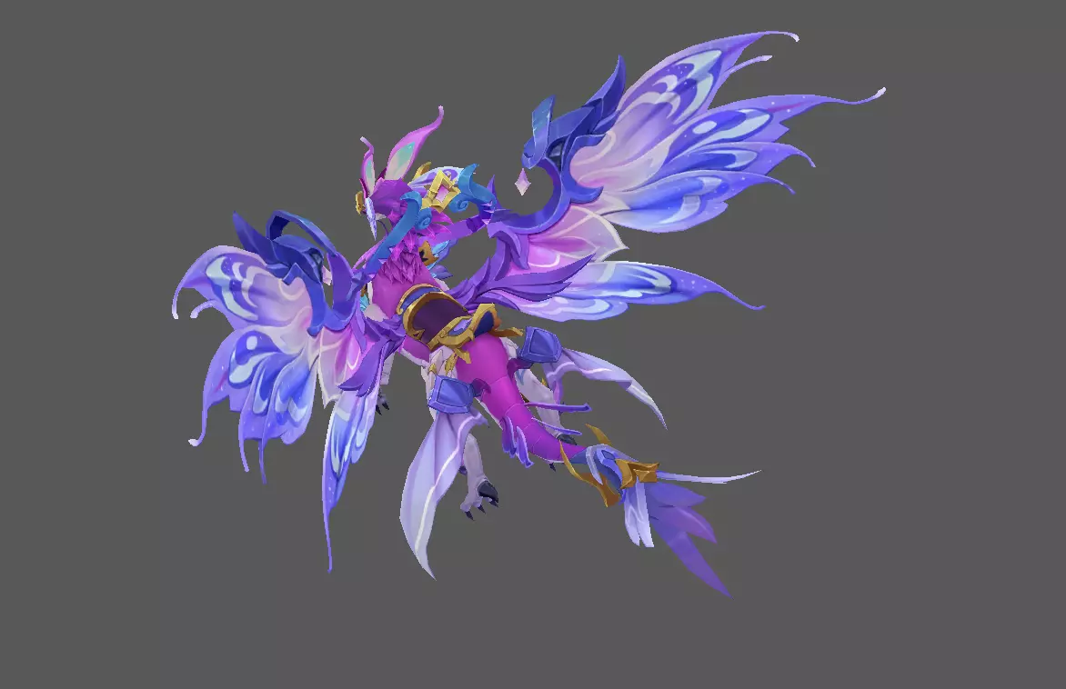 Mount - Flying Type 76 Low-poly 3D model_3