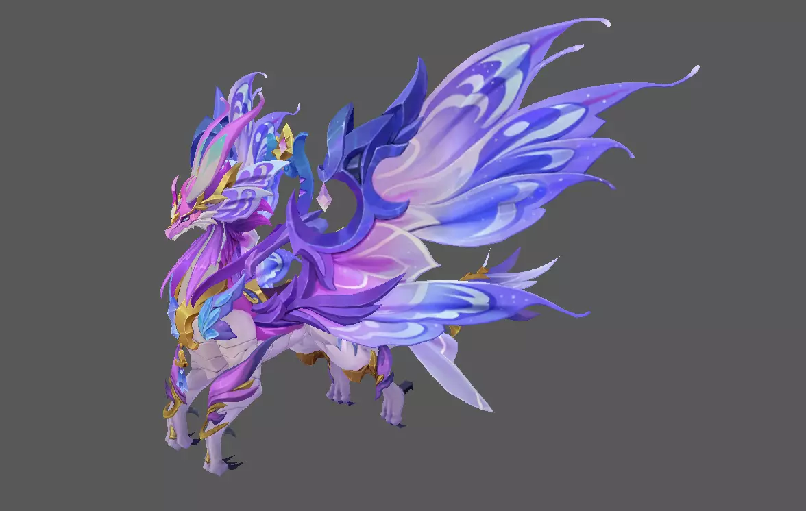 Mount - Flying Type 76 Low-poly 3D model_0