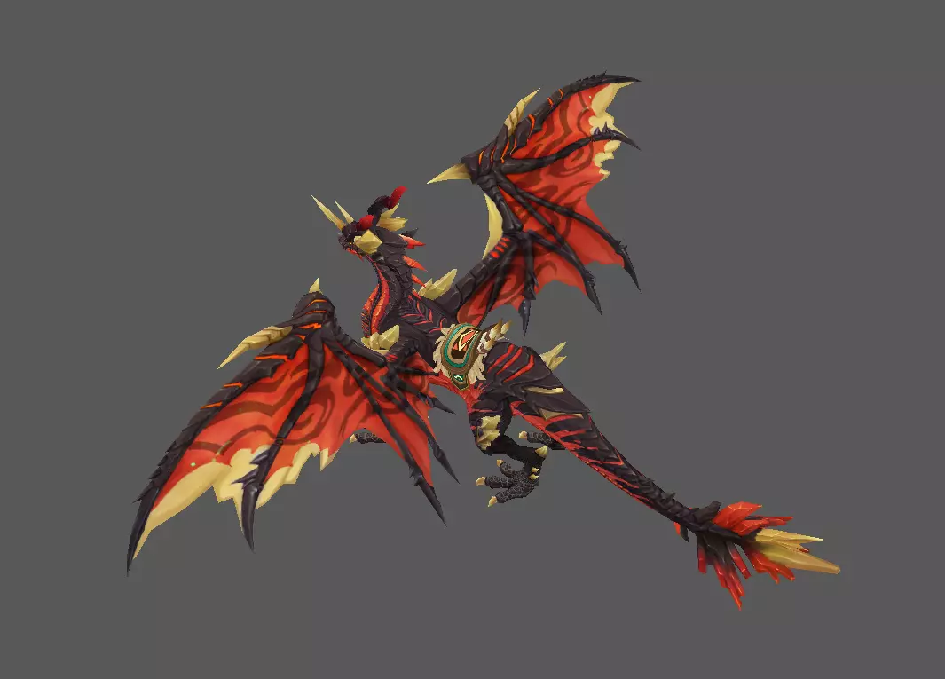 Mount - Flying Type 64 Low-poly 3D model_3