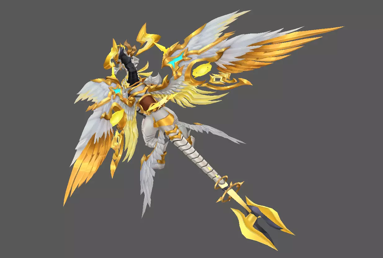 Mount - Flying Type 57 Low-poly 3D model_3