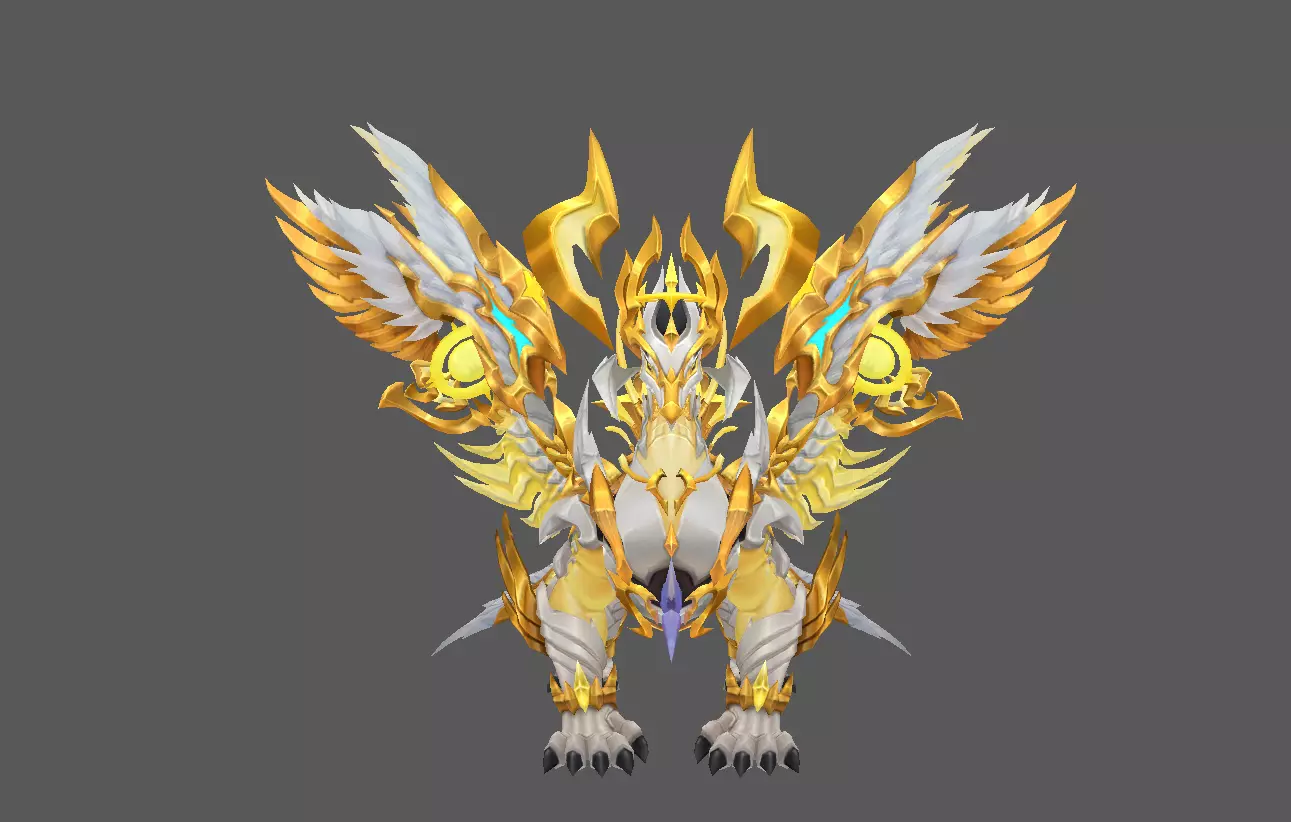 Mount - Flying Type 57 Low-poly 3D model_2