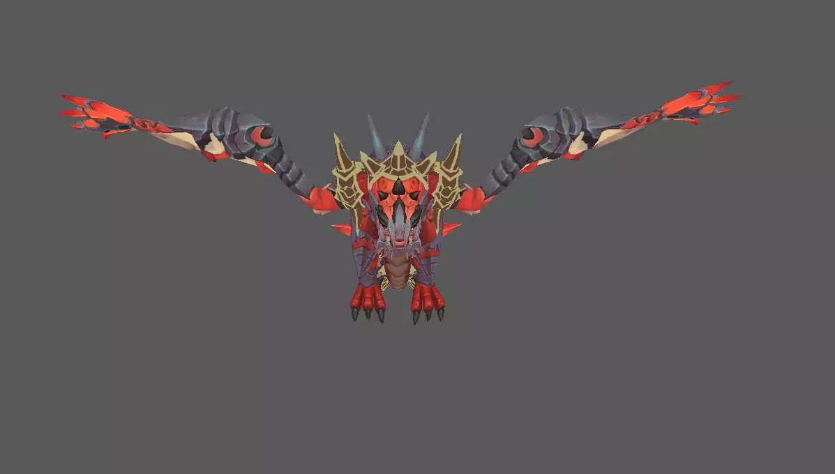 Mount - Flying Type 51 Low-poly 3D model_2