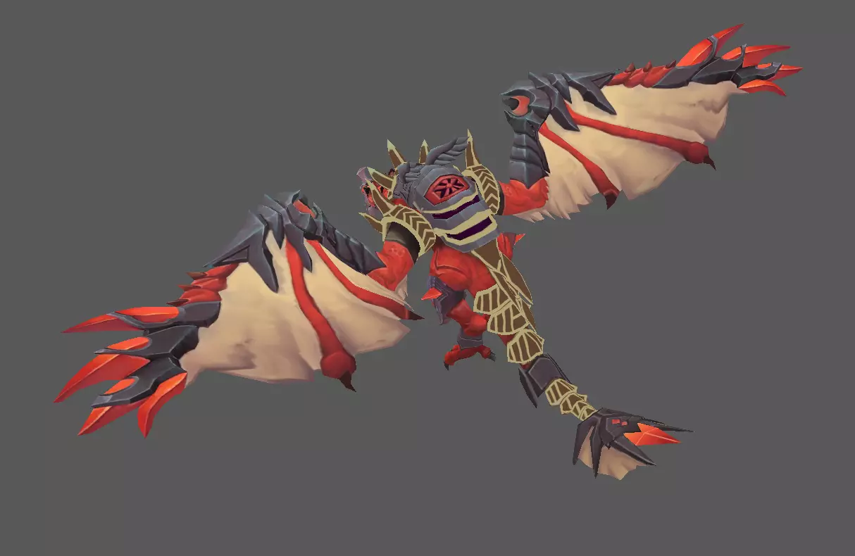 Mount - Flying Type 51 Low-poly 3D model_3