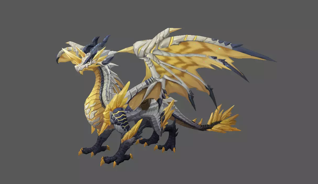 Mount - Flying Type 48 Low-poly 3D model_0