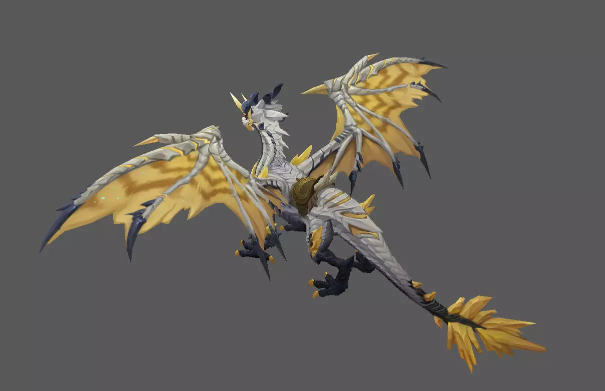 Mount - Flying Type 48 Low-poly 3D model_3