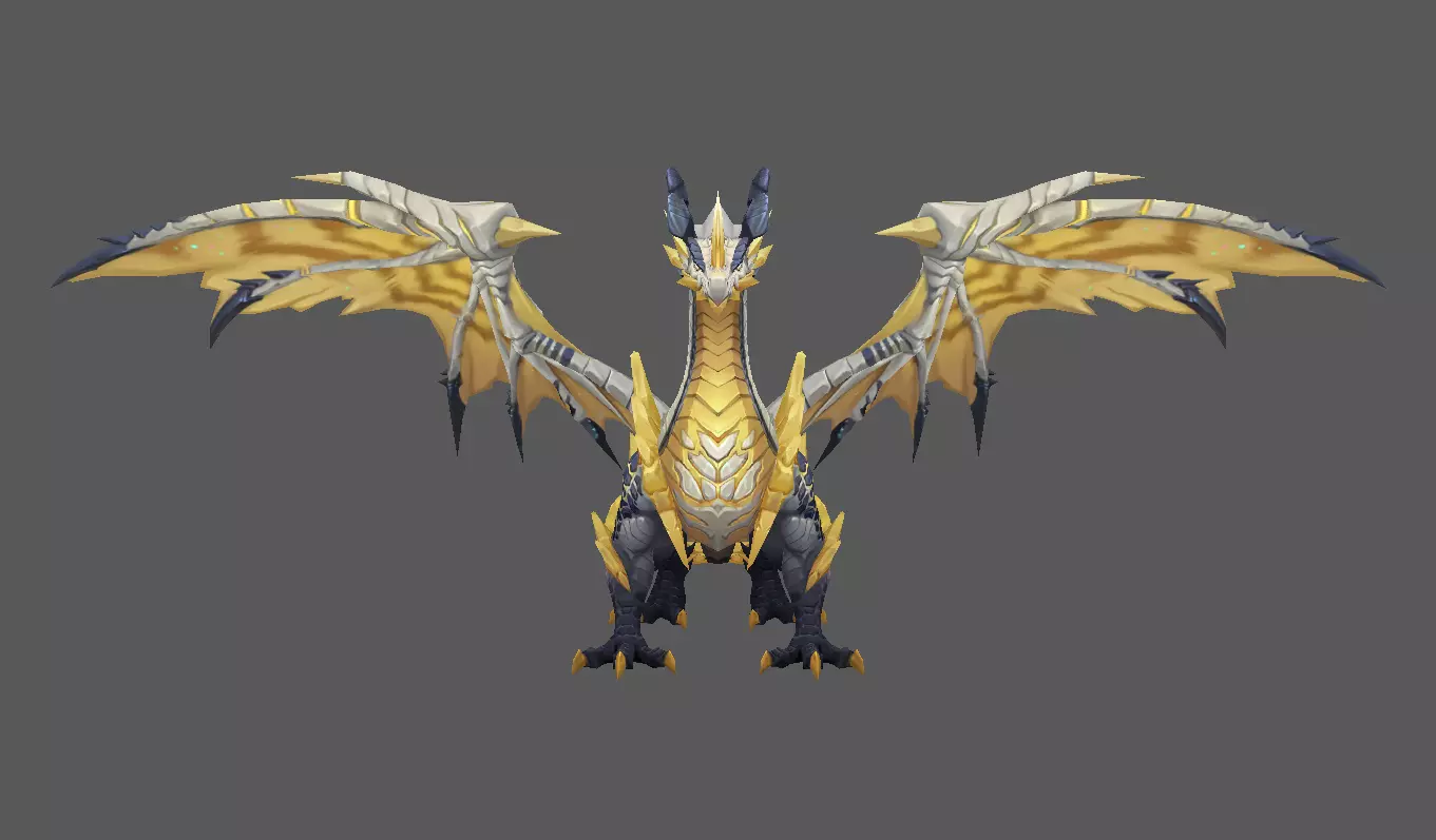 Mount - Flying Type 48 Low-poly 3D model_2