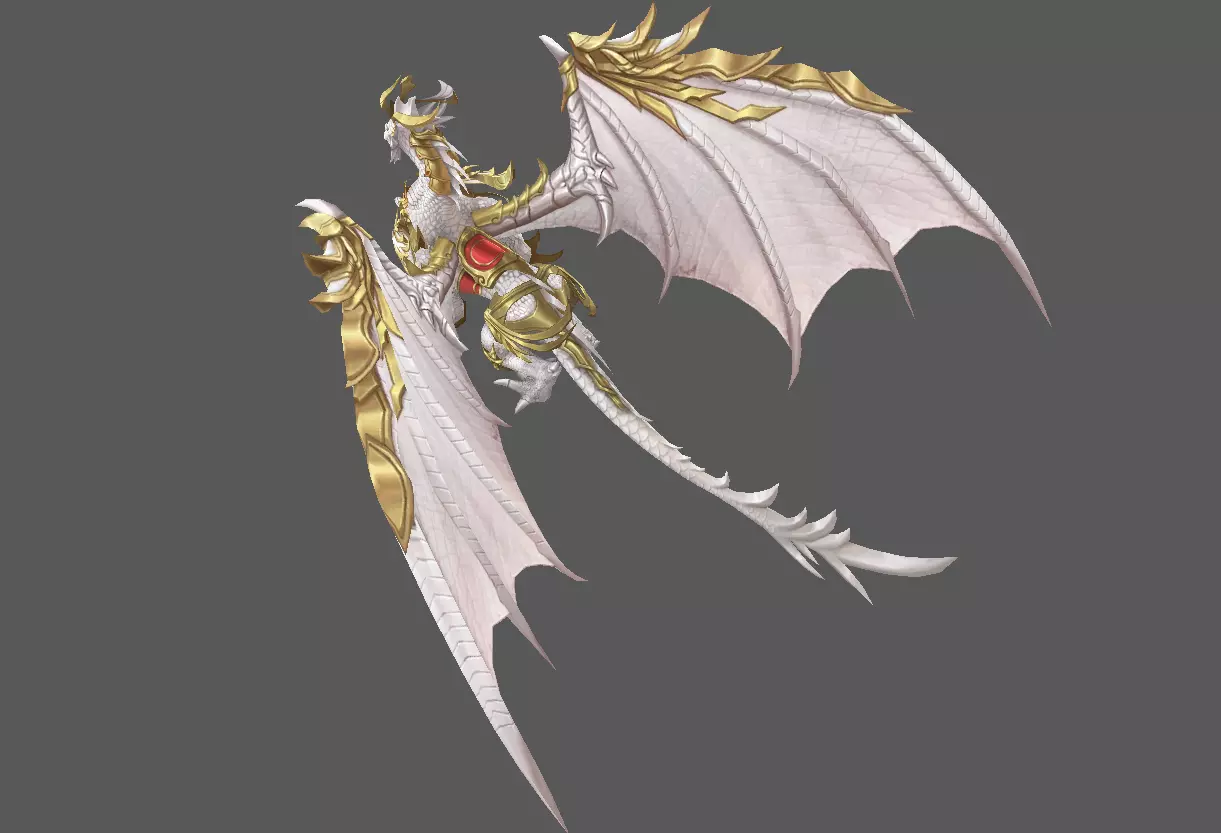 Mount - Flying Type 37 Low-poly 3D model_3