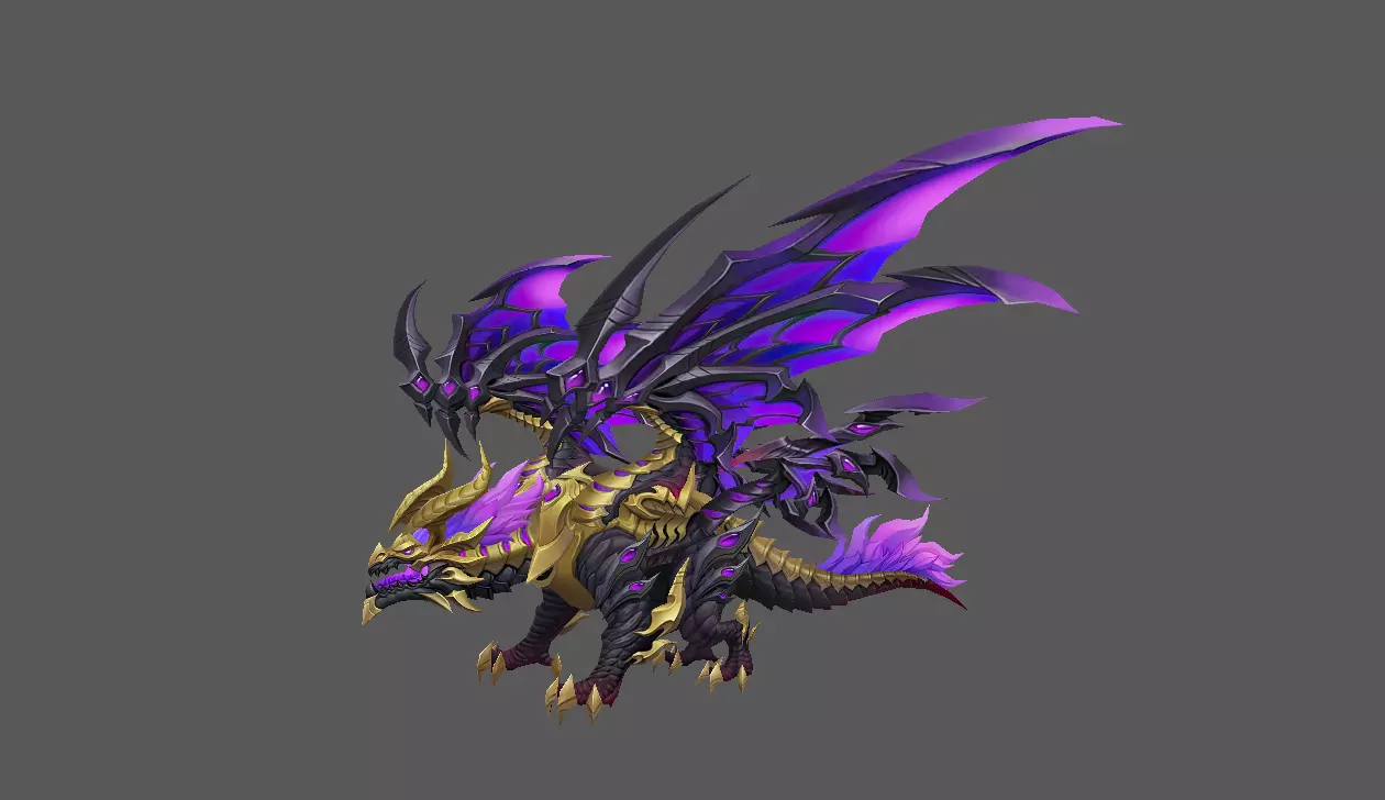 Mount - Flying Type 26 Low-poly 3D model_0