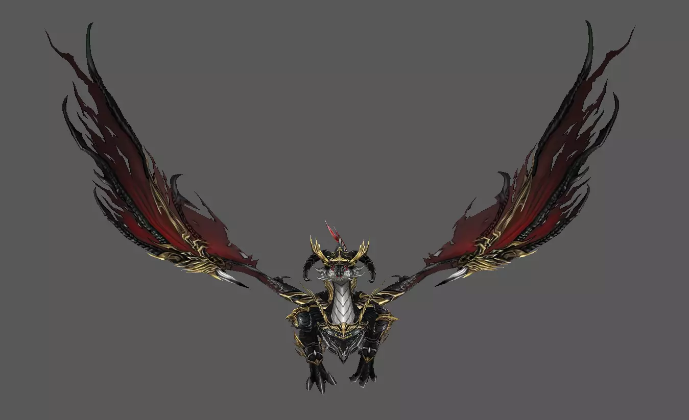 Mount - Flying Type 19 Low-poly 3D model_2