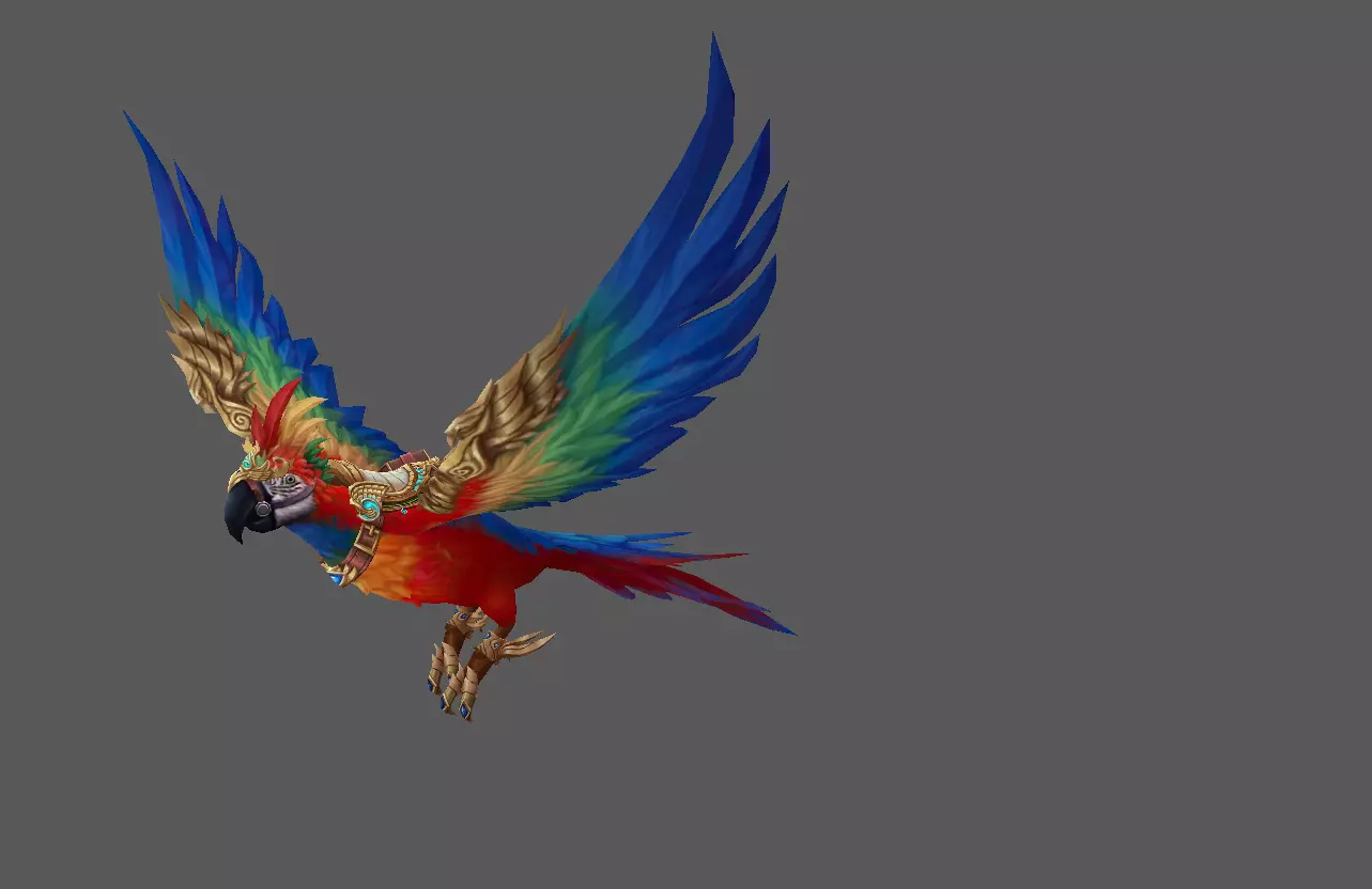 Mount - Flying Type 17 Low-poly 3D model_0
