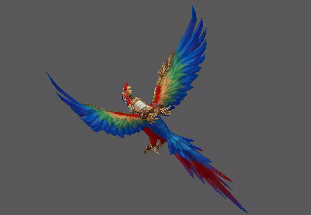 Mount - Flying Type 17 Low-poly 3D model_3