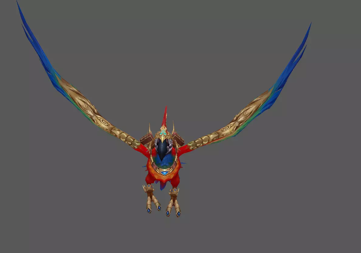Mount - Flying Type 17 Low-poly 3D model_2