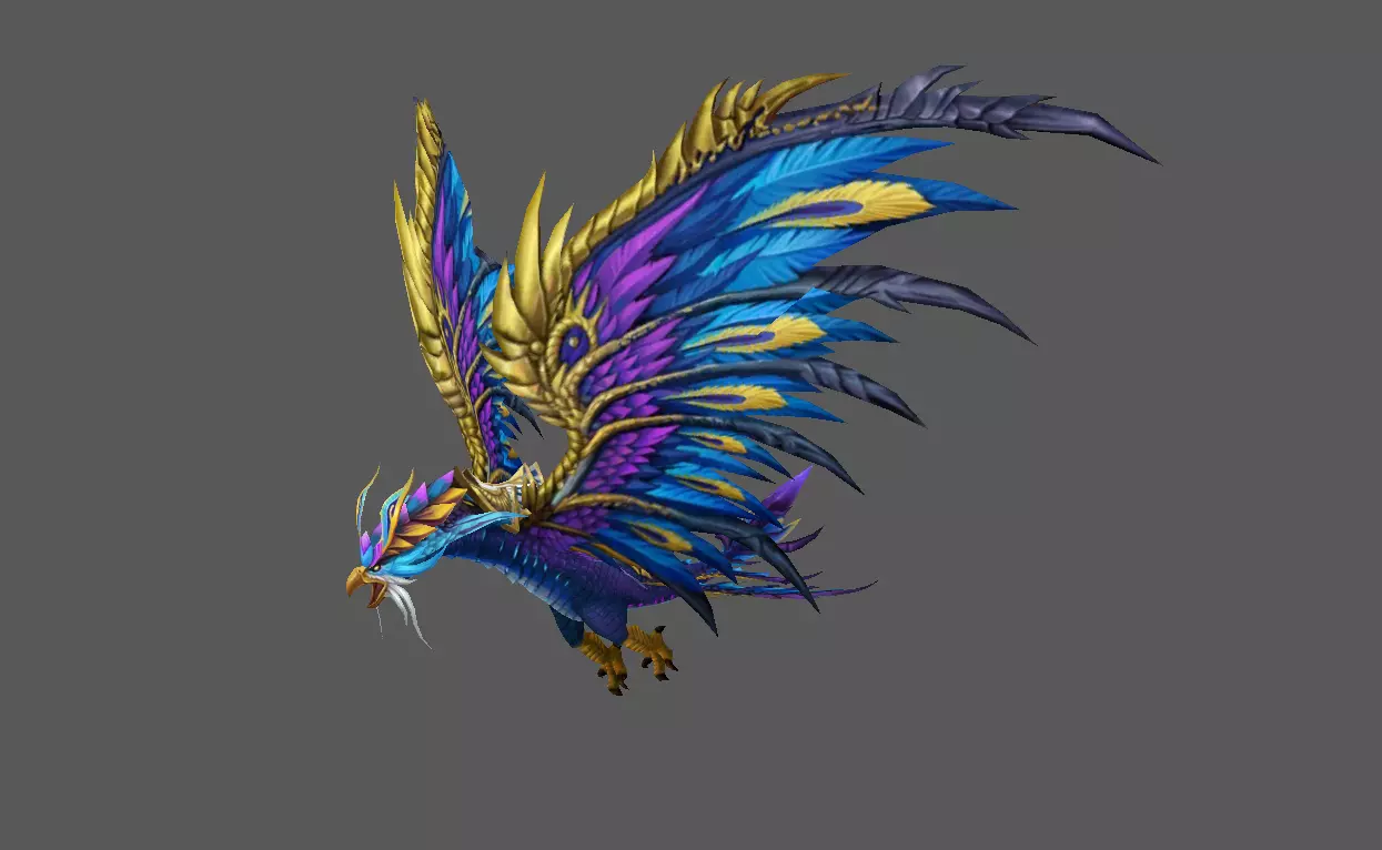 Mount - Flying Type 13 Low-poly 3D model_0