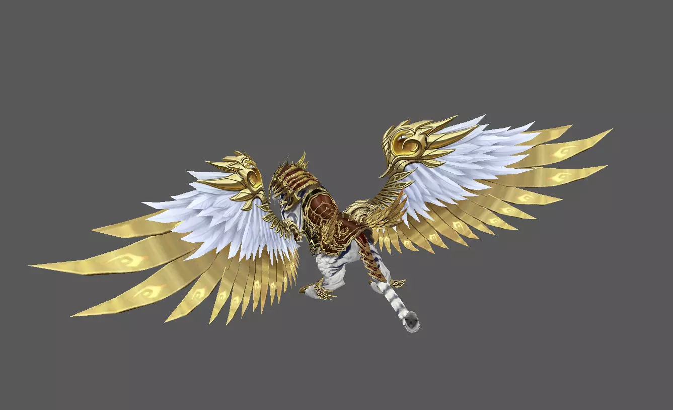 Mount - Flying Type 12 Low-poly 3D model_3