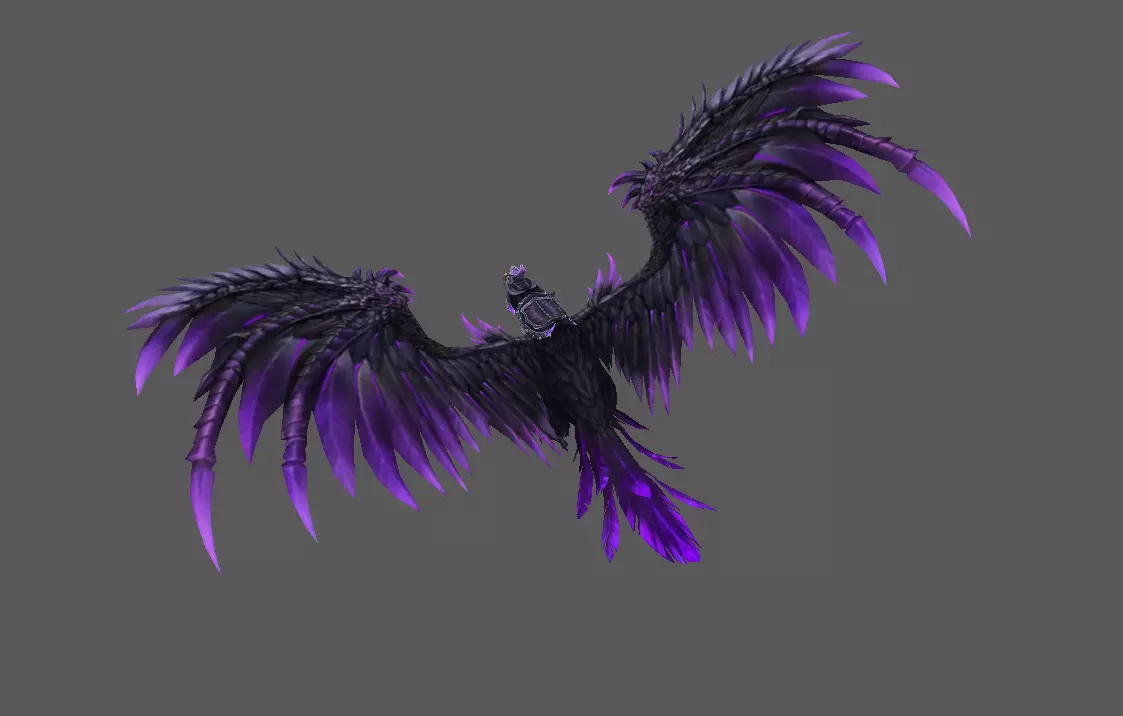 Mount - Flying Type 09 Low-poly 3D model_3