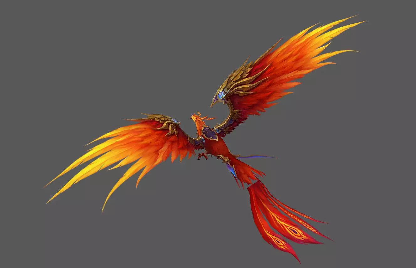 Mount - Flying Type 02 Low-poly 3D model_3