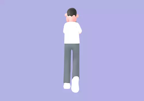Stylized 3D Male Photographer Character-Cartoon Filming Forward 3D model_3