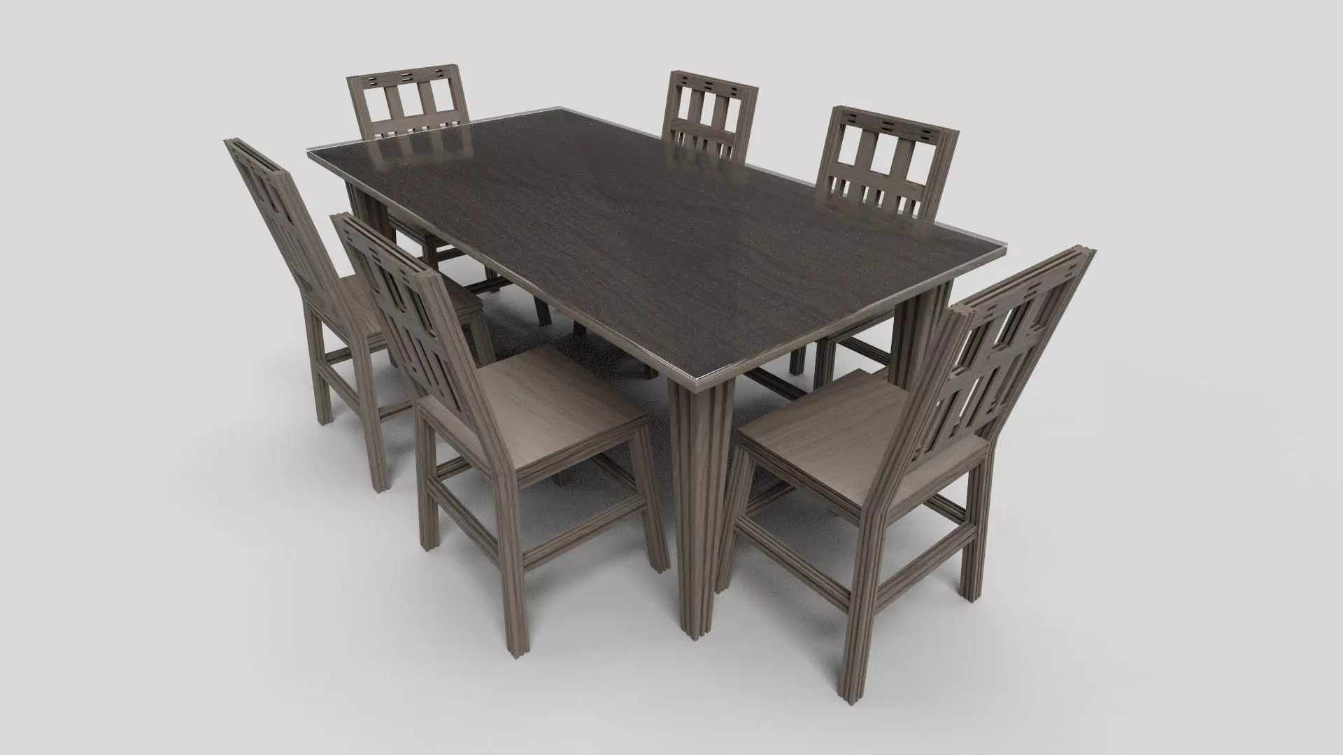 Dining set CG7 3D model_2