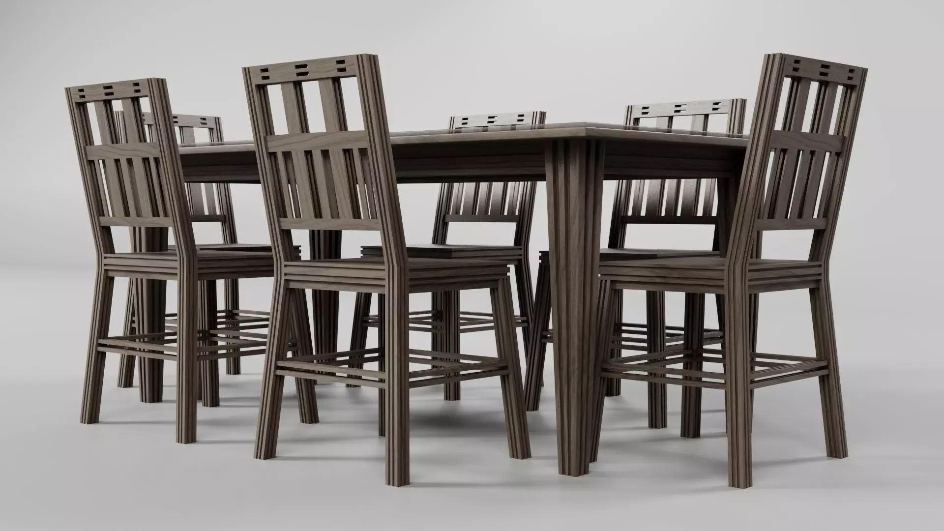 Dining set CG7 3D model_4