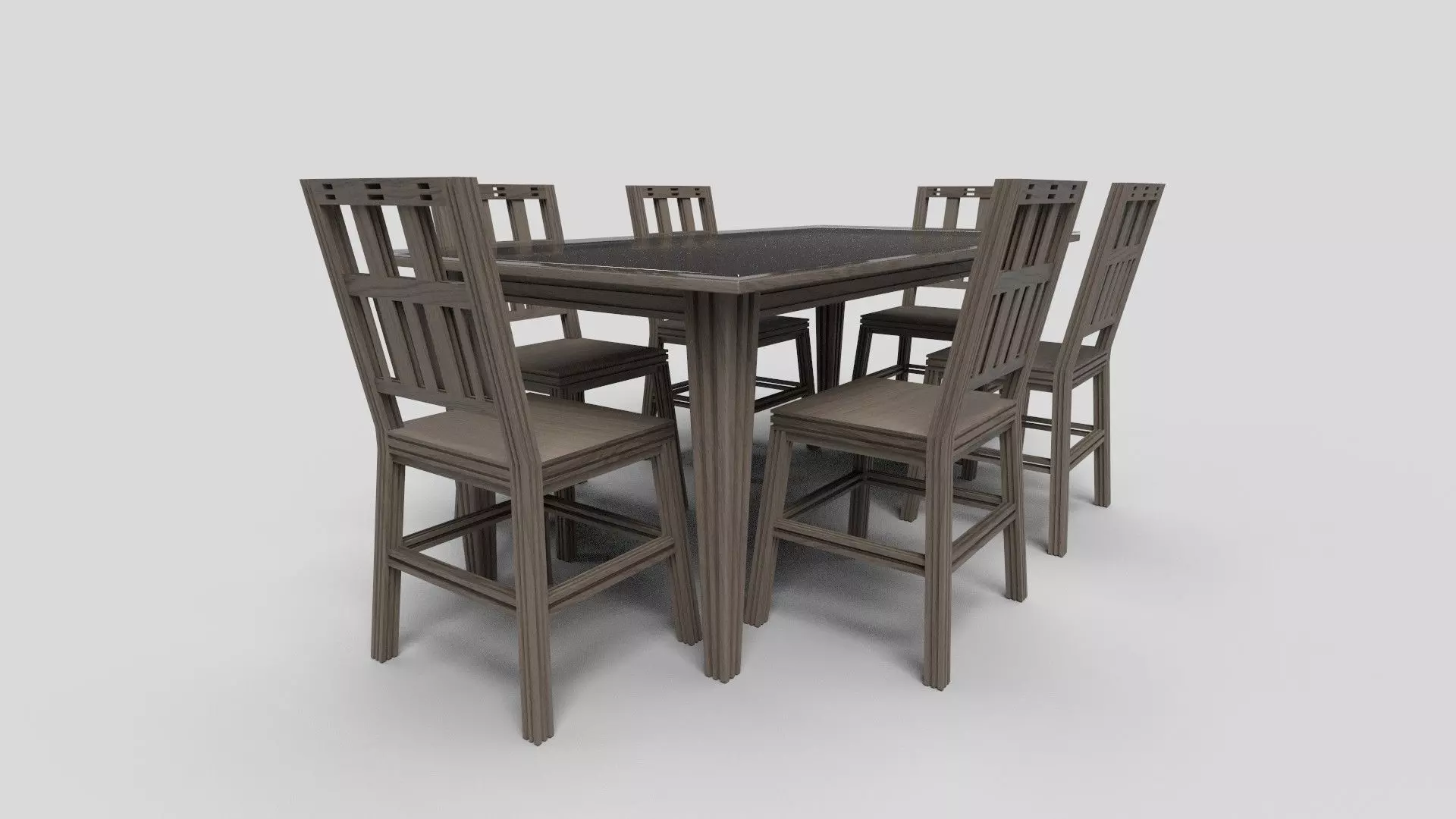 Dining set CG7 3D model_0