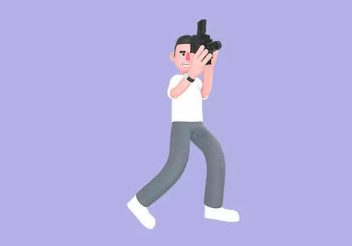 Stylized 3D Male Photographer Character - Cartoon Cameraman 3D model_1