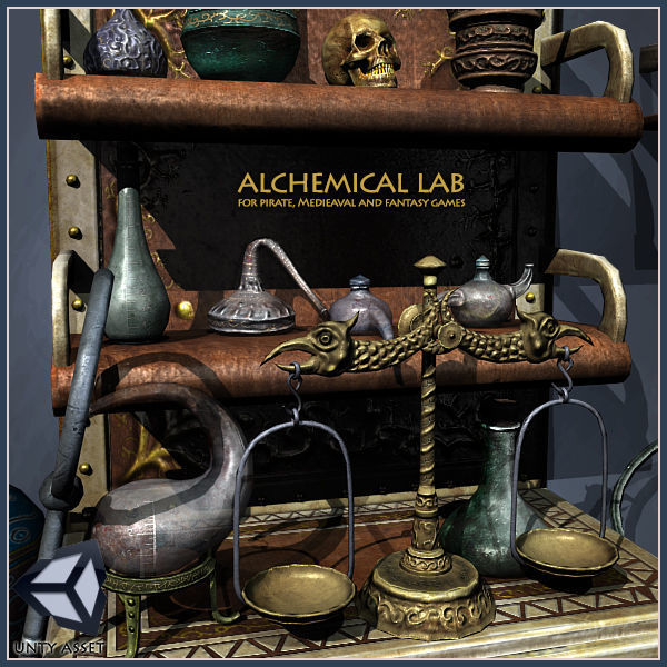 Alchemy Lab Low-poly 3D model_9