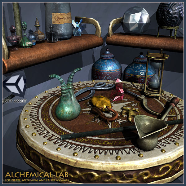 Alchemy Lab Low-poly 3D model_2