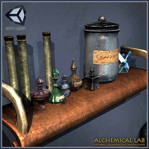 Alchemy Lab Low-poly 3D model_7