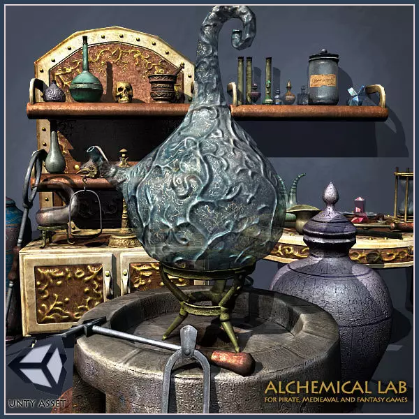 Alchemy Lab Low-poly 3D model_0