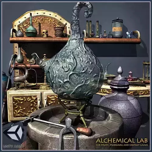 Alchemy Lab Low-poly 3D model