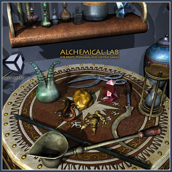 Alchemy Lab Low-poly 3D model_6